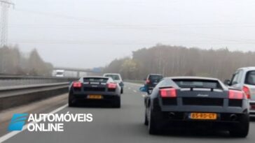 Vídeo! VW Golf V GTi acompanha 2 Lamborghini Gallardo a 245 km/h