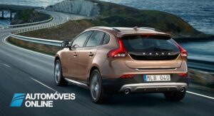 new Volvo V40 Cross Country 2013 rear view on road