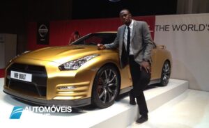 Exclusive car Usain Bolt Nissan GT Left side view