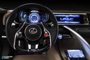 New Lexus LF-LC Concept Blue opala 2013 interior wheel view