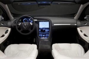 New Tesla model s-sedan front interior View electricar