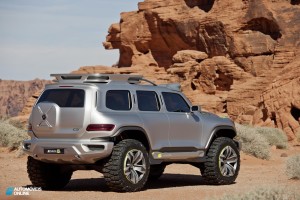 Concept-car Mercedes Ener-G-Force rear profile right view L.A. Auto Show Design Challenge