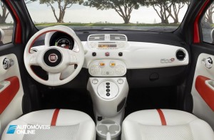 First images Fiat 500e interior view 2013