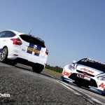 New Ford Focus WTCC 202cv road and coompetition version rear and front right view 2013