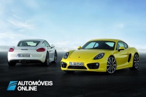 New Porsche Cayman 2013 front and rear view