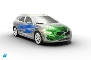 New Volvo V60 Híbrido 2013 electric engine sistem view