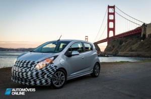 first view New Chevrolet Spark EV front profile left view 2013