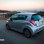 first view New Chevrolet Spark EV rear view 2013