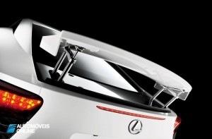 Lexus o LFA Nurburgring Package rear spoiler view