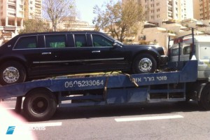 Presidente do EUA fica sem carro! Carro presidencial de Barack Obama rebocado em Israel