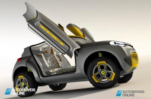 Renault Kwid Concept Crossover 2014 front quarter right wing door open view