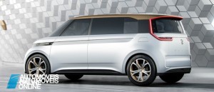 New volkswagen budd-e concept left rear profile view
