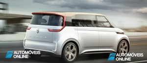 New volkswagen budd-e concept right rear profile view