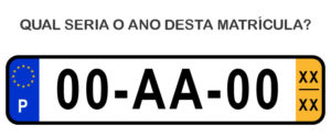 A que ano corresponde a matricula do um carro?