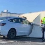Autopilot falha e Tesla Model 3 embate com violência contra camião